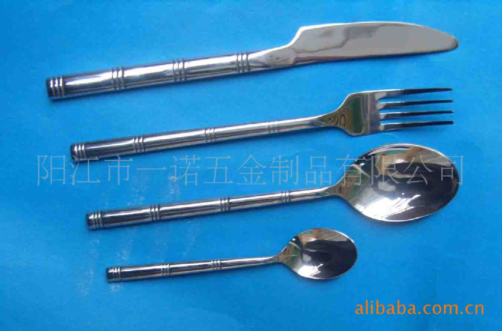 P-091餐具竹节柄刀叉大小勺,西餐刀叉