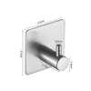 Gancho Adhesivo Fuerte de Acero Inoxidable 304 Transfronterizo, Sin Taladro, Gancho Único Sin Rastro para Baño, Cocina y Detrás de la Puerta Gancho Metálico para Abrigos