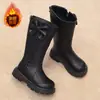 Botas Largas para Niña 2026 Otoño/Invierno Nuevas Botas Altas para Niña Botas de Cuero con Moño Botas Largas Suaves y Cálidas para Niña Pequeña