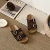 Zapatos de Playa Super Suaves Populares para Mujer Verano 2026 Sandalias de Corcho Modernas Estilo Dormitorio Casual de Punta Abierta Zapatos para Viajar