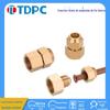 Adaptador de Manômetro Tdpc de Cobre com Rosca Interna Flareado Reto com Rosca Interna Flareada Boca de Sino