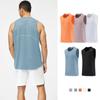 Chaleco Deportivo de Fitness para Hombre Camiseta de Cuello Redondo Holgada Malla Transpirable Estampado Secado Rápido Chaleco para Correr Maratón