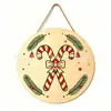 Nuevos suministros para celebración navideña transfronteriza, colgantes navideños de madera creativos, adornos redondos para muebles, decoraciones navideñas en stock
