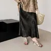 Sandálias femininas elegantes estilo francês com design de salto único, primavera/verão, couro de peixe, 5cm, bico quadrado fashion, salto médio, bico aberto, modelo slip-on