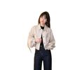 Jaqueta Forrada para Outono Inicial Dropshipping 2025 Nova Estilo Coreano Elegante Redutora de Idade Jaqueta Curta Feminina