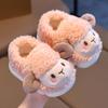 Chinelos de Algodão de Inverno para Crianças Meninas, Quentes e Peludos, Sapatos de Algodão e Sacos para Bebê com Solado Grosso Antiderrapante para Crianças Pequenas e Médias