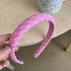 Diadema a cuadros rosa para mujer, estilo coreano, con champú para el cabello de alta presión craneal, joyería para salir, bonita y dulce diadema que combina con todo.