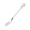 W criativo aço inoxidável metal garfo de frutas colher, flor criativa colher de flor de cerejeira Garfo de aço inoxidável bolo da lua garfo de sobremesa