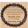 Pulsera pulsera de joyería al por mayor de nueva moda transfronteriza europea y americana para hombre con espaciador magnético, cuentas de barril de piedra volcánica, negra esmerilada