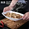Xiangyuan Meimamine Vajilla Plato Rectangular Hotel Hotel Especial Plato para Cocinar Plato de Plástico Plato Comercial
