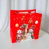 Bolsa de Navidad No Tejida Transfronteriza Bolsa de Regalo Fabricante Venta al por Mayor Dibujo Animado Muñeco de Nieve Navideño Bolsa de Dulces Bolso Laminado