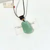 Colgante de Jade de Seda Dorada Natural con Diseño de Flor de Durazno, Cadena para Suéter con Colgante de Aventurina y Jade de Tianshan