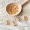 Flor de Cerezo TempranaSentimiento de PrimaveraRosa y VerdeVidrio ChecoHecho a Mano con CuentasPulsera DIYAccesorios de Material para Hacer Pulseras a Mano