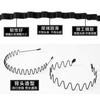 Diadema deportiva invisible para hombre, moderna, sencilla, estilo coreano, con ondas antideslizantes, para mujer