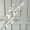 Delphinium artificial de 3 puntas para arreglo de escena en salón de bodas, materiales florales de línea de alto contraste, flores artificiales para paisajismo decorativo y decoración suave