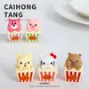 Palomitas de Animales 3D Simuladas Lindas Mascotas Creativas Accesorios DIY Colgante Hecho a Mano Adornos Pequeños de Escritorio Decoraciones