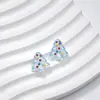 Miçangas de vidro em formato de árvore de Natal com bolinhas coloridas, pingentes para colares e pulseiras DIY, em estoque, envia em até 48 horas