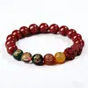 Pulsera Pixiu de Cinco Vías Dios de la Riqueza Cinabrio para Hombres y Mujeres Año de Nacimiento Pulsera de Cinabrio Ágata Pulsera de Oro Púrpura