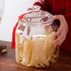 Latas de Té Grandes Gran Capacidad Almacenamiento de Grano Grueso Tarro de Almacenamiento de Cáscara de Citrino Grueso Acrílico Transparente Octogonal a Prueba de Humedad