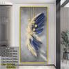 Pintura decorativa mural autoadhesiva estilo chino para entrada de sala de estar, pegatinas, papel tapiz vertical de fondo para pasillo, puerta de armario