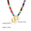 Explosiones transfronterizas de Amazon Europa y Estados Unidos collar de 26 letras acero inoxidable letra burbuja regordeta collar en inglés