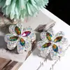 Nuevo Diamante Triturado Resistente Trébol de Cuatro Hojas Portátil Agujero Recto DIY Cuenta Suelta Cadena para Teléfono Llavero Cadena para Bolsa Accesorios de Joyería