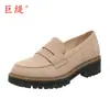 Juti spot nuevo 2026 verano comercio exterior talla grande zapatos de mujer tacón grueso zapatos de mujer de un solo color mocasines