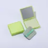 Papel Absorbente de Aceite Portátil de Té Verde Personalizado Viene con Borla, Espejo, Piel Grasa, No Retira el Maquillaje, Maquillaje Duradero, Carbón de Bambú Facial