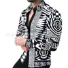Transfronterizo 2023 Nuevo Amazon Europeo y Americano Top para Hombre Primavera y Otoño Holgada Camisa Estampada Camisa de Manga Larga para Hombre