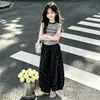 Conjunto de Verão Sem Mangas para Meninas 2026 Novo Conjunto de Duas Peças Crianças Médias e Grandes Meninas Casual Estilo Coreano Conjunto de Roupa Esportiva Tendência