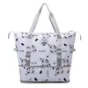 Bolso de Mano para Viajes Cortos con Dibujos Animados, Bolsa de Equipaje Repelente al Agua de Gran Capacidad, Bolsa de Gimnasio Conveniente con Barra de Tracción Fija