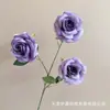 3 flores de rosa artificiales para decoración del hogar, arreglo floral para pasillo de ceremonia de boda, decoración de pared de fondo de hotel
