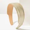 He Ming Versión Coreana Simple Lujo Ligero Gama Alta Diadema de Cuero para Mujer Versátil Diadema Curvada Hacia Adentro Lavado de Cara Presión del Cabello Accesorio Ancho para el Cabello