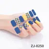 Zhengxiang Internet Popular Adesivos de Manicure Tabuleiro de Xadrez Little Red Book Adesivos de Unha Foscos Adesivos de Unha Listrados Foscos Adesivos Completos