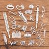 23 Tipos de Pingentes Mecânicos Médicos, Seringa Estetoscópio, Kit de Primeiros Socorros de Ambulância, Kit de Material DIY, Estilo Retro Artístico