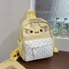 Mochila Infantil Cartoon de Gatinho Japonês Super Fofo Adorável Mori-kei Alta Aparência Leve Casual Estudante Bolsa Escolar