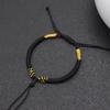 Nueva cuerda de mano tejida a mano con hilo dorado y nudo de diamante, semifinita y delgada para hombres y mujeres, para enamorados, se puede usar con cuentas y pulsera con hebilla de seguridad