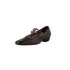 Zapatos Mary Jane de piel de oveja estilo vintage con suela silenciosa, doble botonadura, colección otoño 2026, tacón bajo grueso, puntera cuadrada pequeña, zapatos de mujer de cuero genuino