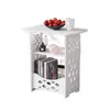 Mesita de noche minimalista moderna con armario de almacenamiento Gabinete lateral para dormitorio Gabinete de almacenamiento para sala de estar Mesa de centro para sofá Mesa auxiliar Dormitorio Armario pequeño