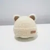 Gorro para Niños Estilo Coreano Niño y Niña Sombrero de Felpa Otoño e Invierno Caliente para Bebé Protección para los Oídos Gorro de Lana Tejido Lindo