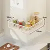 Estante de Esquina para Almacenamiento Cocina Multifuncional Hogar Cesta de Almacenamiento de Pared Estante de Especias Jengibre Ajo Montado en Pared Cesta Colgante Multicapa