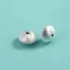 Accesorios Plateados de Plata de Ley S925 Pulidos Cuentas Tipo OVNI Pulsera de Cristal Pulsera de Perlas Cuentas Ovaladas Cuerda para Manualidades Adornos