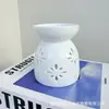 Horno de Aromaterapia Creativo Hueco Artesanía Luz de Vela para el Hogar Cerámica de Lujo Horno de Aromaterapia con Aceites Esenciales Compacto Purificación del Aire