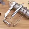 Pelador de Acero Inoxidable Juego de Tres Piezas Rallador de Cocina Pelador de Frutas y Verduras Pelador Doméstico de Patatas Raspador Herramienta Pequeña