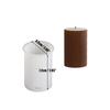 Molde de vela cilíndrica listrada redonda para roupas, molde de silicone para vela aromática cilíndrica geométrica de oito lados em estoque, atacado
