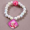 Pulseira de contas de cor doce infantil, linda pulseira de princesa Barbie de desenho animado, menina, tudo combinando, primeiro lote de joias