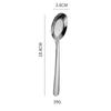 Cuchara de Fondo Plano de Acero Inoxidable 304 para Comer para Niños Cuchara Pequeña Cuchara Doméstica Mango Largo Cabeza Redonda Vajilla para Sopa Cuchara Grande