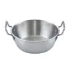 Tazón de Acero Inoxidable Estilo Coreano para Snacks con Orejas Tazón Doble con Orejas para Ensalada Color Tazón para Salsa Hot Pot Cesta de Frutas para Papas Fritas Tazón Pequeño para Frituras