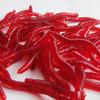 3,7cm Verme Macio Centopeia Falsa Isca Dura Isca Luya Verme Vermelho Isca Falsa 50 Peças/Pacote Isca Falsa Equipamento de Pesca Lote