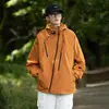 Chaqueta Exterior Enbu para Hombre Estilo Montaña Otoño, Abrigo con Capucha Versátil Unisex Casual Holgado de Moda para Hombre